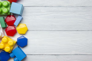 toy blocks on desk