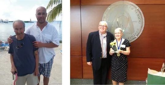 Richard Rizk with his father