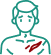 Lacerations or degloving injuries icon
