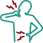 Neck back and shoulder injuries icon