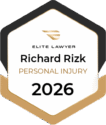 Elite Lawyers Richard Rizk Personal Injury 2026 Badge