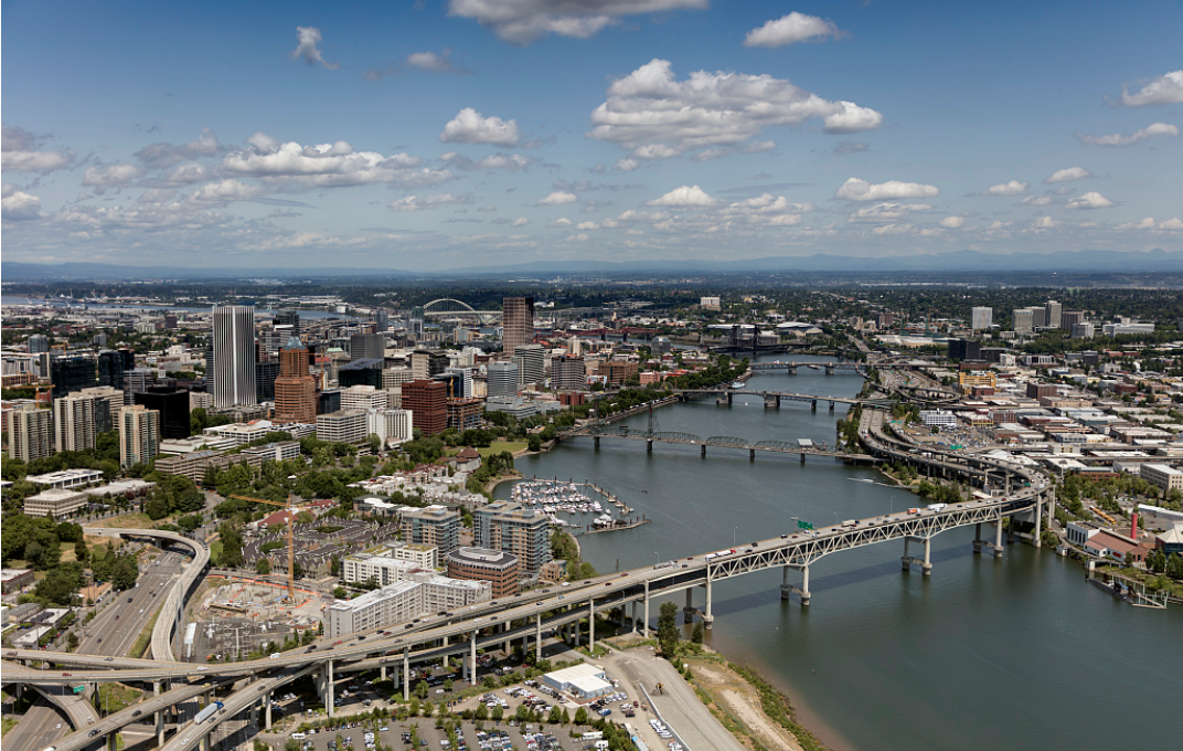 The Marquam Bridge Merge