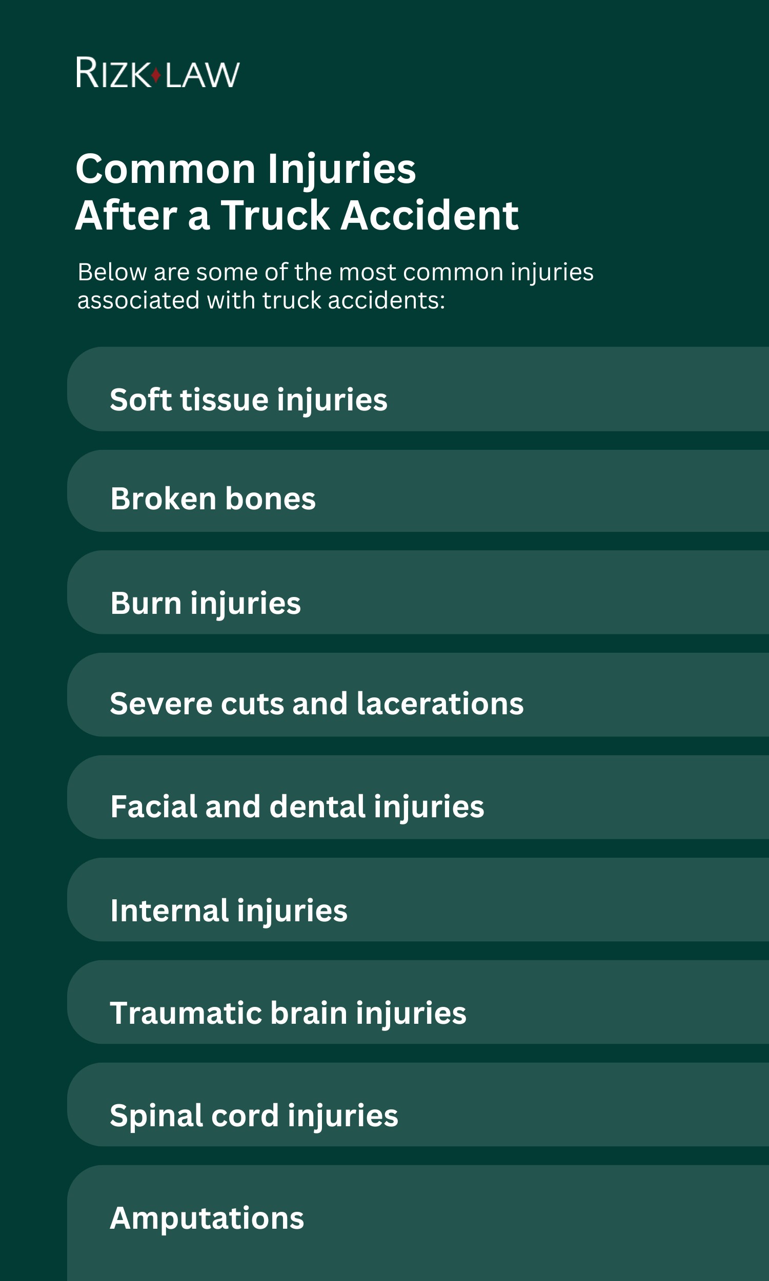 Common Injuries After a Truck Accident