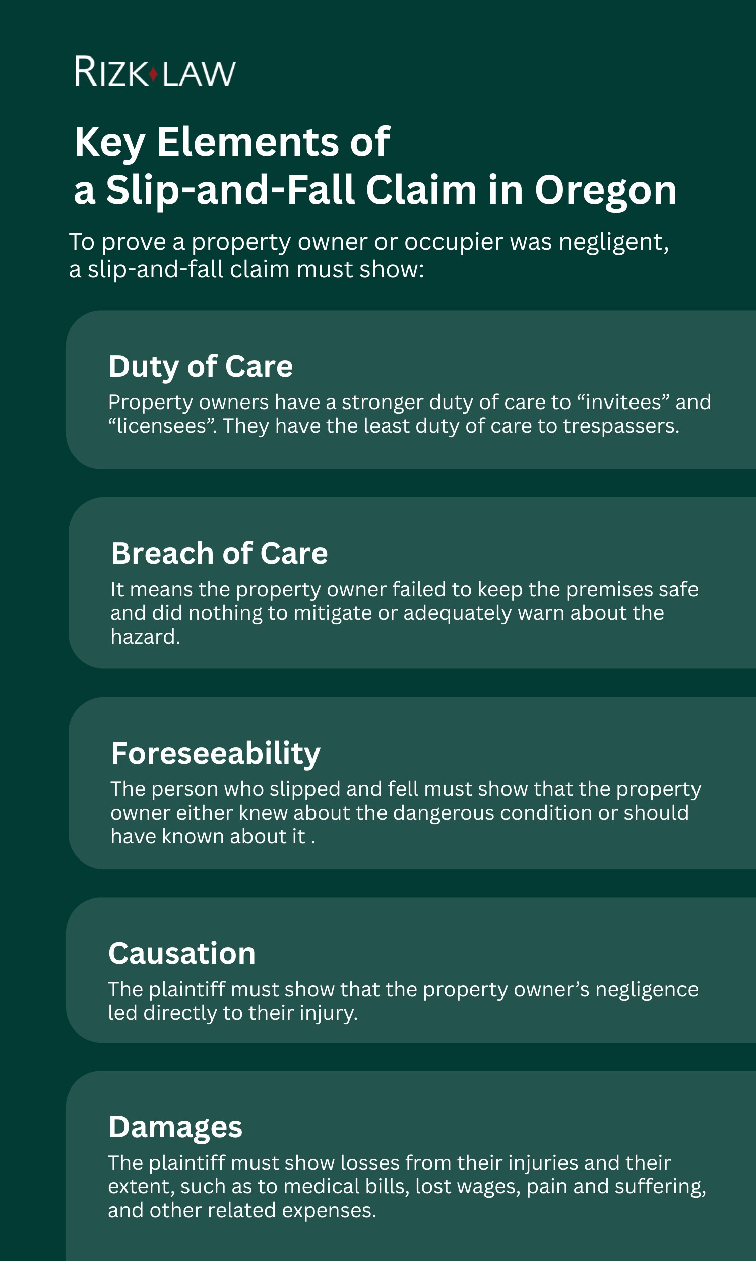 Key Elements of a Slip-and-Fall Claim in Oregon